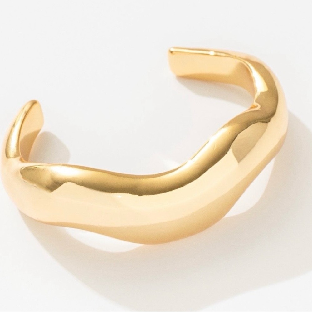 Elegant 14k Gold plated Brass Cuff Bracelet